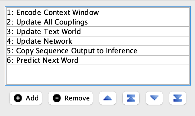 Workspace Update Sequence Dialog